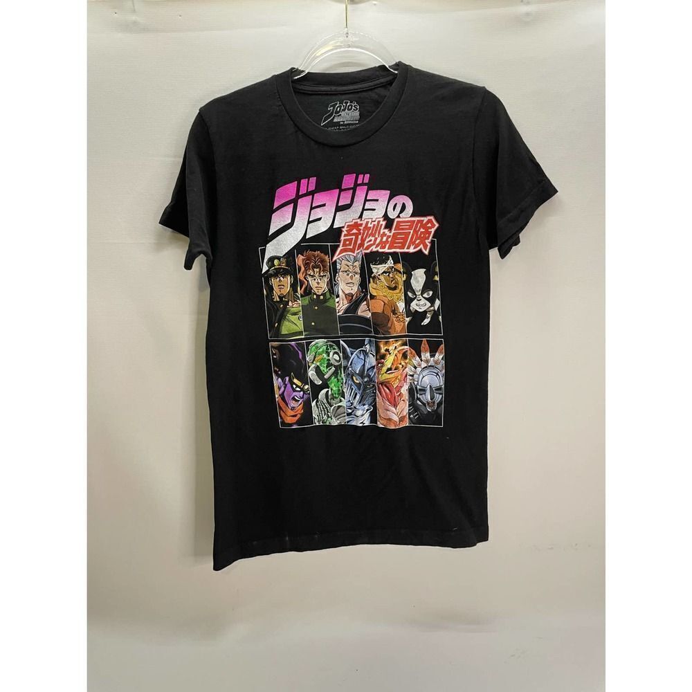 Jo Jo's Bizzare Adventure Black Graphic T Shirt Men's Small Viz Media